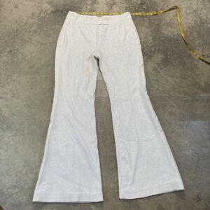 Rachel Zoe Pants 6 White‎ Linda Sequin Wide Leg Mid Rise Grosgrain Side Panels